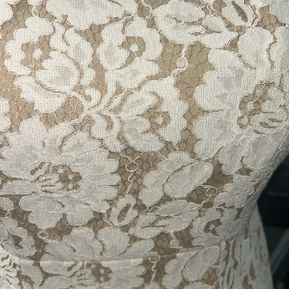 Alice + Olivia Cream Floral Lace Mini Dress - Picture 6 of 10